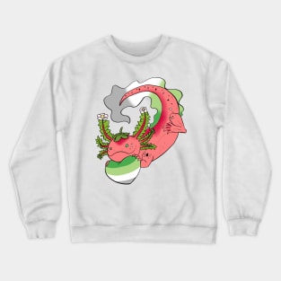 Aro Strawberry Axolotl Crewneck Sweatshirt